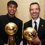 Lamine Yamal y Jorge Mendes