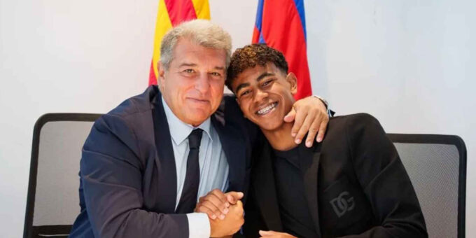 Laporta y Lamine Yamal