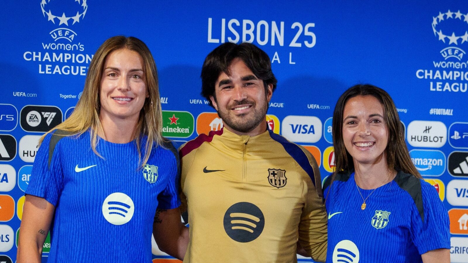 Alexia Putellas, Pere Romeu y Aitana Bonmatí