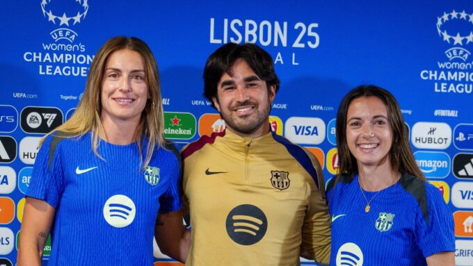 Alexia Putellas, Pere Romeu y Aitana Bonmatí