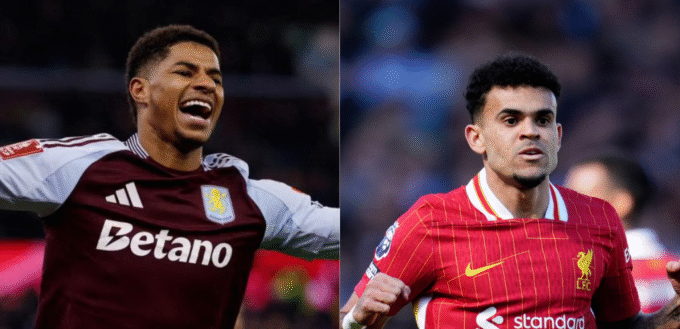 Marcus Rashford y Luis Díaz.