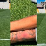 Raphinha se recorrió el Estadi Olímpic de rodillas