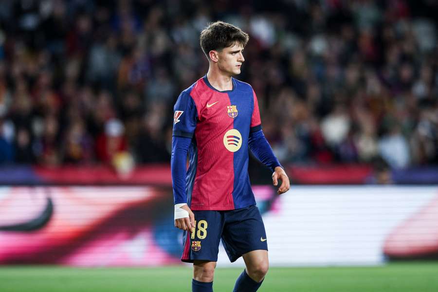 Pau Víctor en un partido con el Barça la pasada temporada