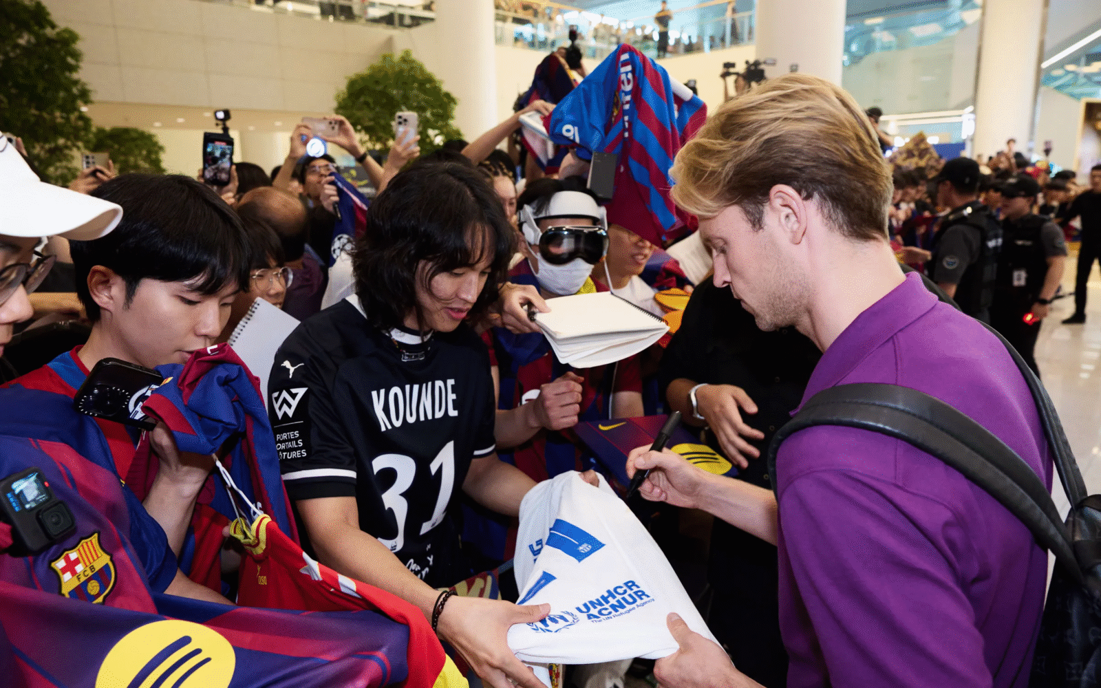 Frenkie de Jong en Corea del Sur.