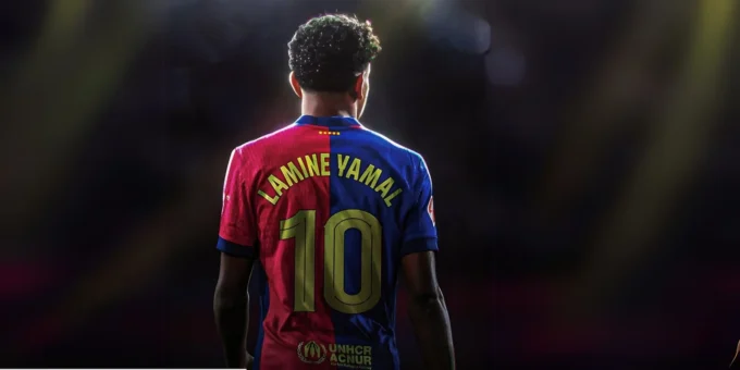 Edit de Lamine Yamal con el 10 a la espalda