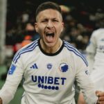 Roony Bardghji celebrando un gol con el Copenhague, antes de unirse al Barça