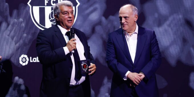 Laporta y Javier Tebas