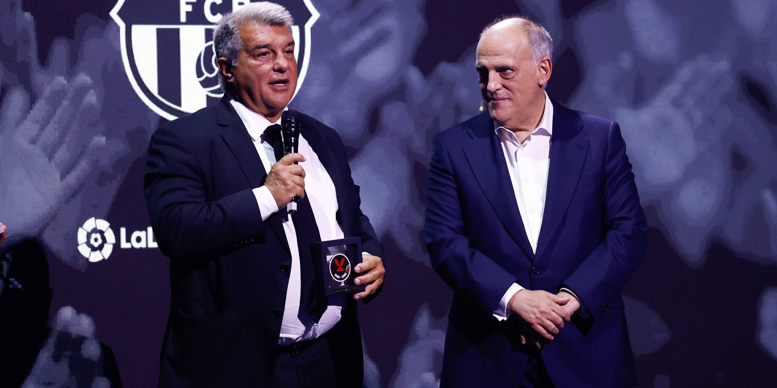 Laporta y Javier Tebas