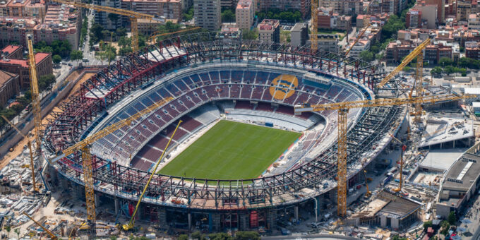Las obras del Camp Nou.