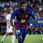 Marcus Rashford con el FC Barcelona.