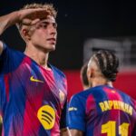 Fermín López jugando con el Barça en pretemporada en el Trofeo Joan Gamper