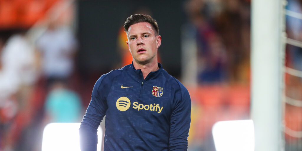 Ter Stegen jugando con la camiseta del FC Barcelona