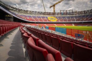 Imagen del estado actual de las obras del Spotify Camp Nou