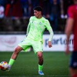 Patricio en el partido ante el Olot