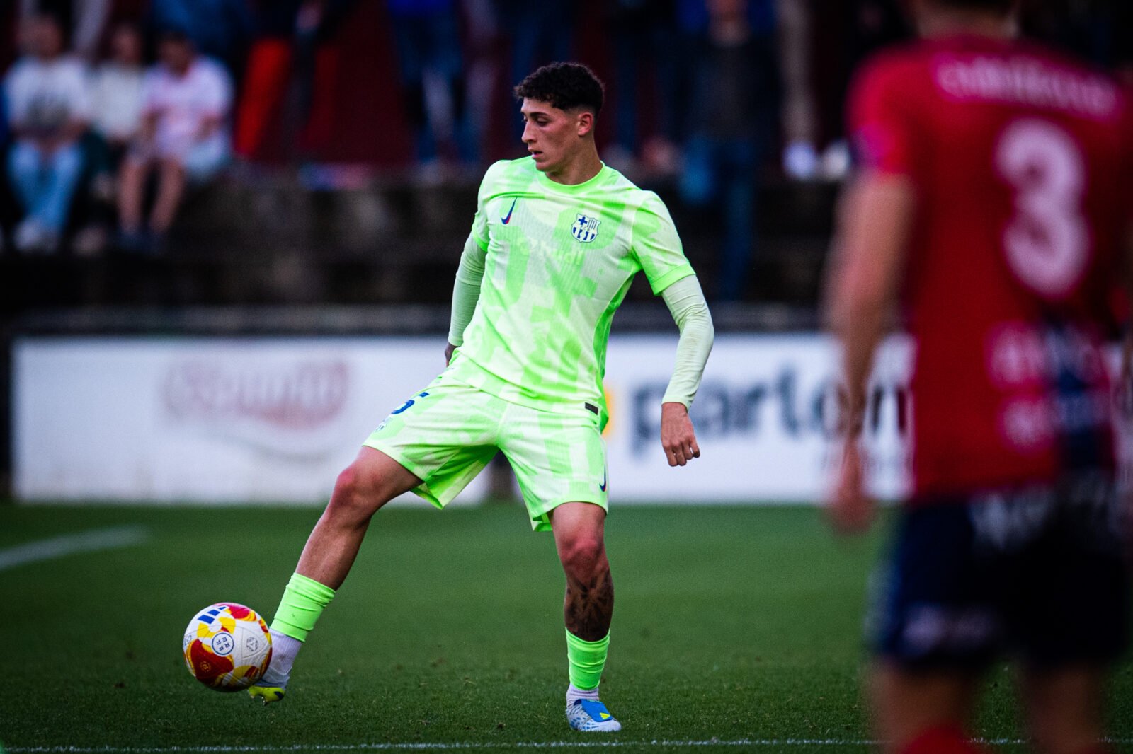 Patricio en el partido ante el Olot