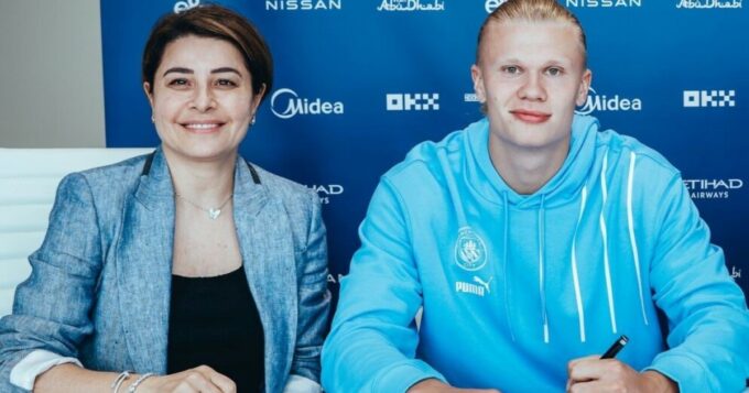 Haaland y su representante