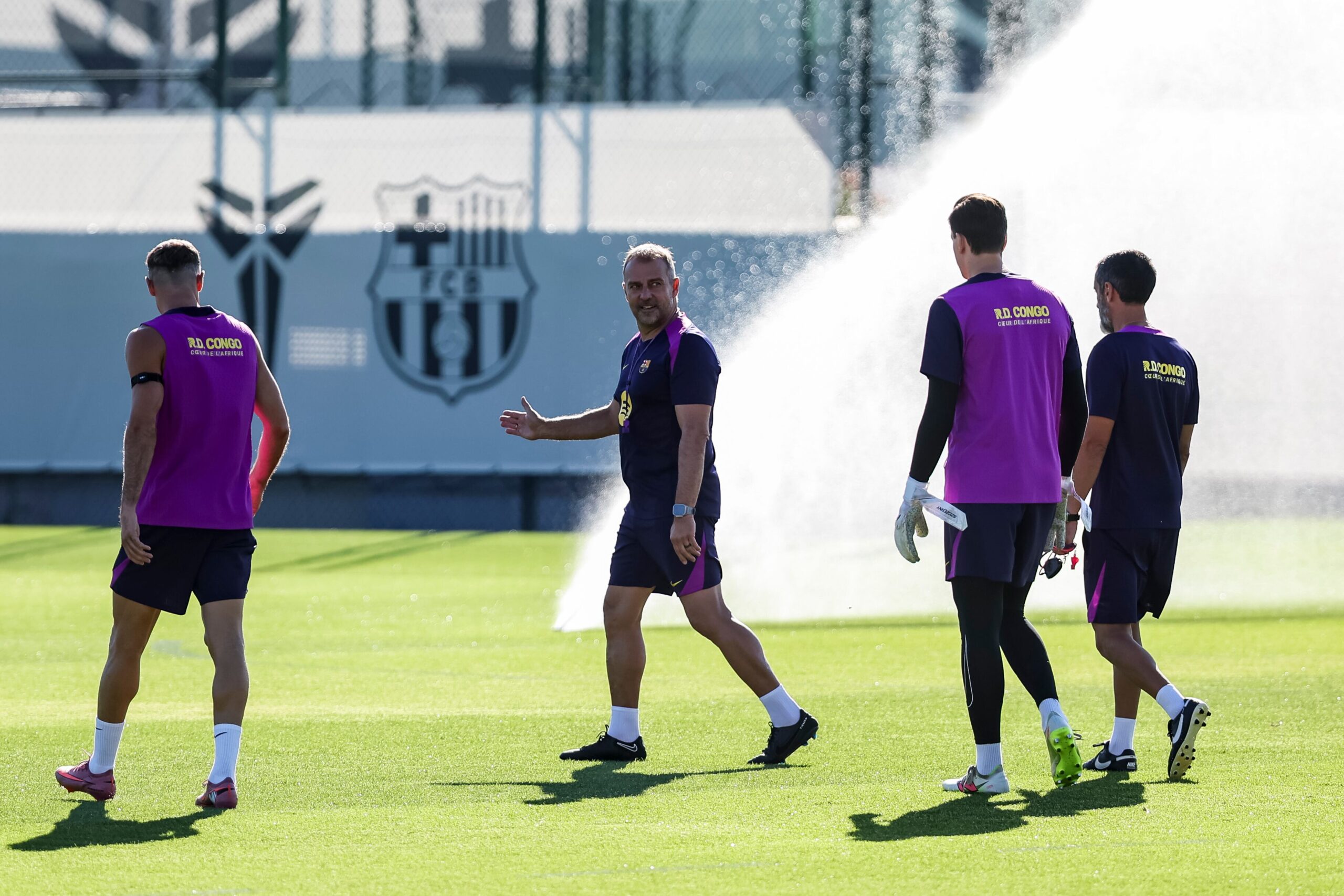 Entrenamiento del Barça en la Ciudad Deportiva