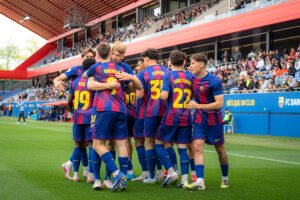 El derbi se queda en el Johan. / SocBlaugrana @Foto.monjo