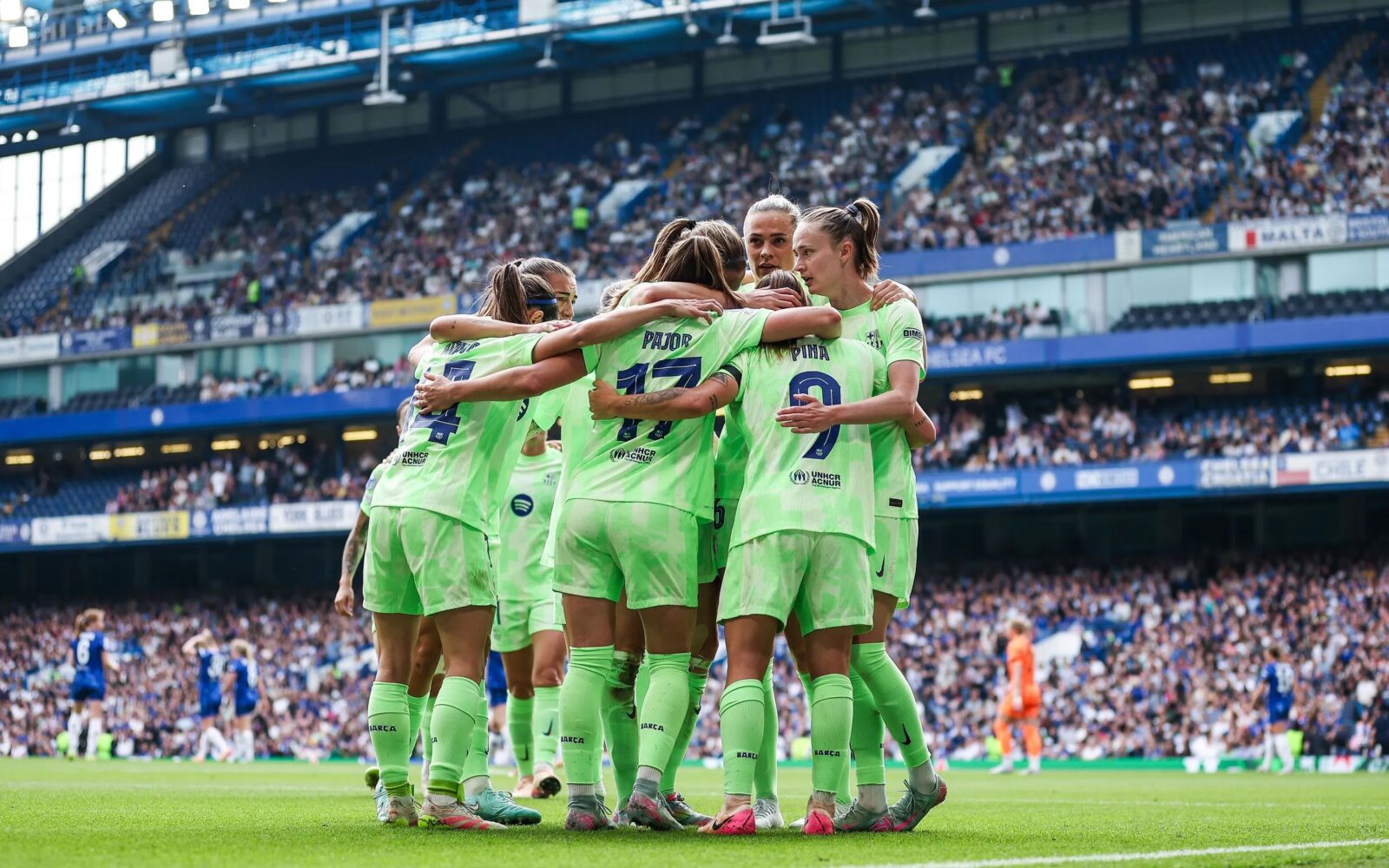 El FC Barcelona en Stamford Bridge en la UEFA Women’s Champions League.