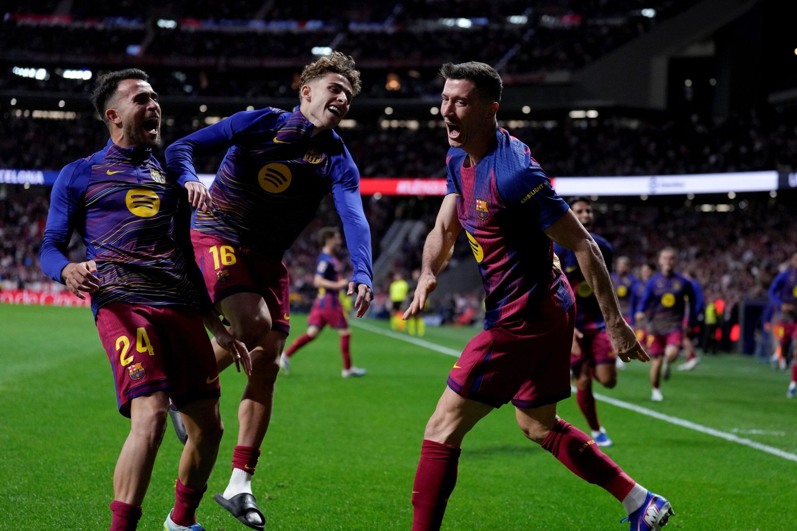 Eric, Fermín y Lewandowski.