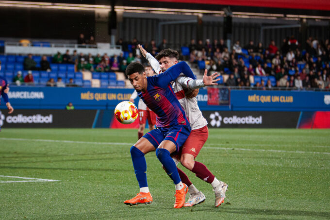 Oscar Ureña, durante el Barça B - Alcoyano. Foto: Pere Bru @p.bphoto