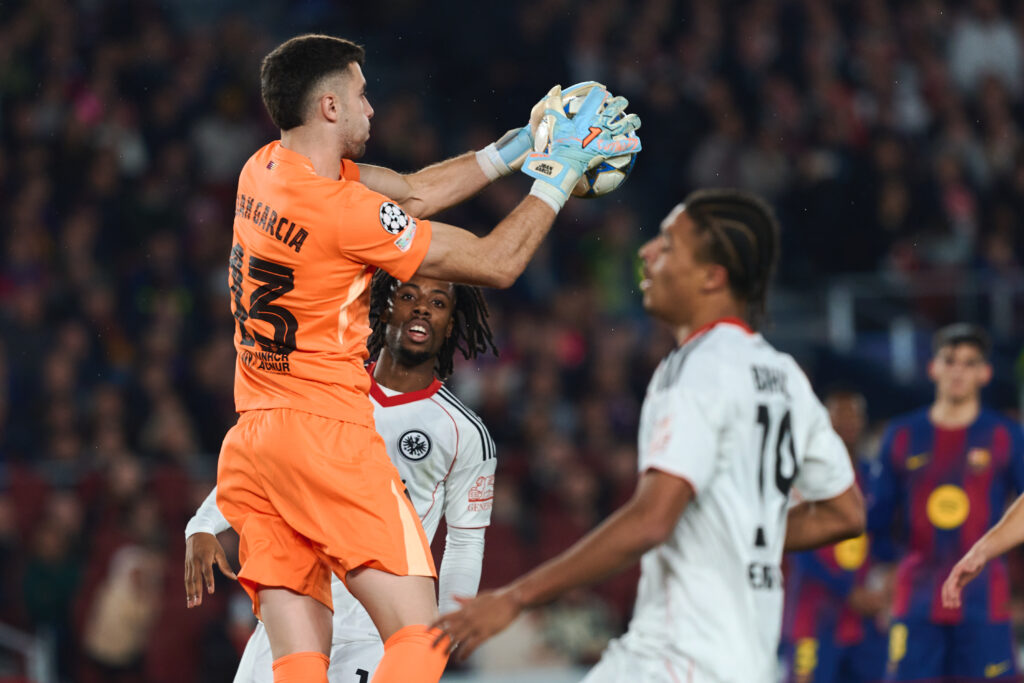 Joan García en el Barça-Eintracht