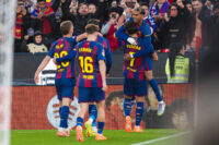 Celebración del gol de Ferran y asistencia de Lamine en el Barça 4-0 Athletic Club