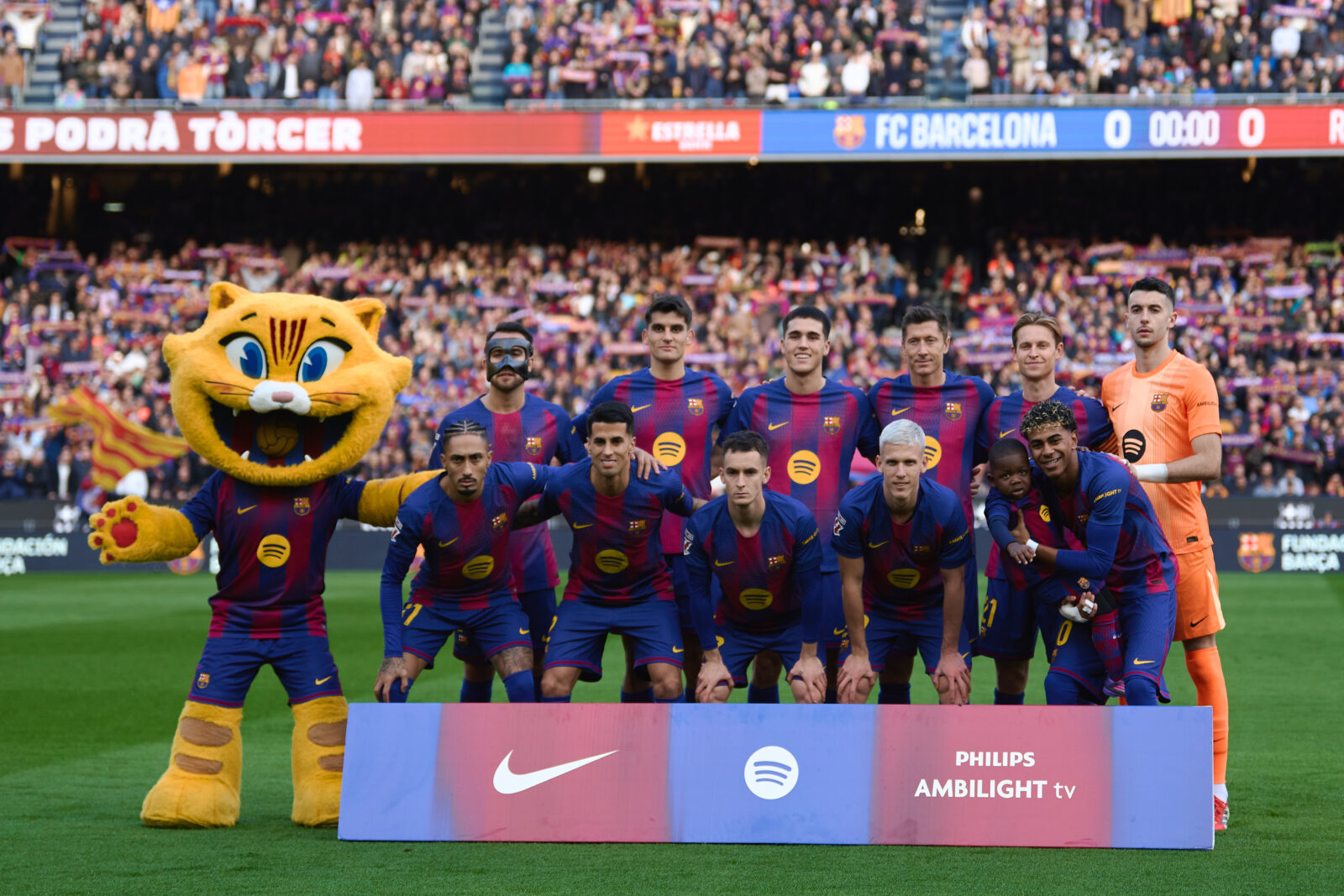 El once blaugrana contra el Oviedo.