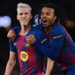 Dani Olmo y Jules Koundé.