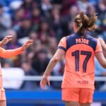 El Barça femenino celebra un gol