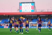 Esmee Brugts celebrando un gol. Fuente: FC Barcelona