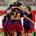 Barça Femení celebrando un gol