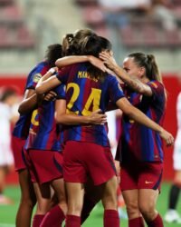 Barça Femení celebrando un gol
