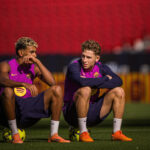 Lamine Yamal y Fermín en el regreso al Camp Nou.