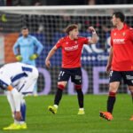 Víctor Muñoz celebrando ante el Levante