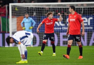 Víctor Muñoz celebrando ante el Levante