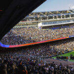 Graderío del Camp Nou en el primer entrenamiento