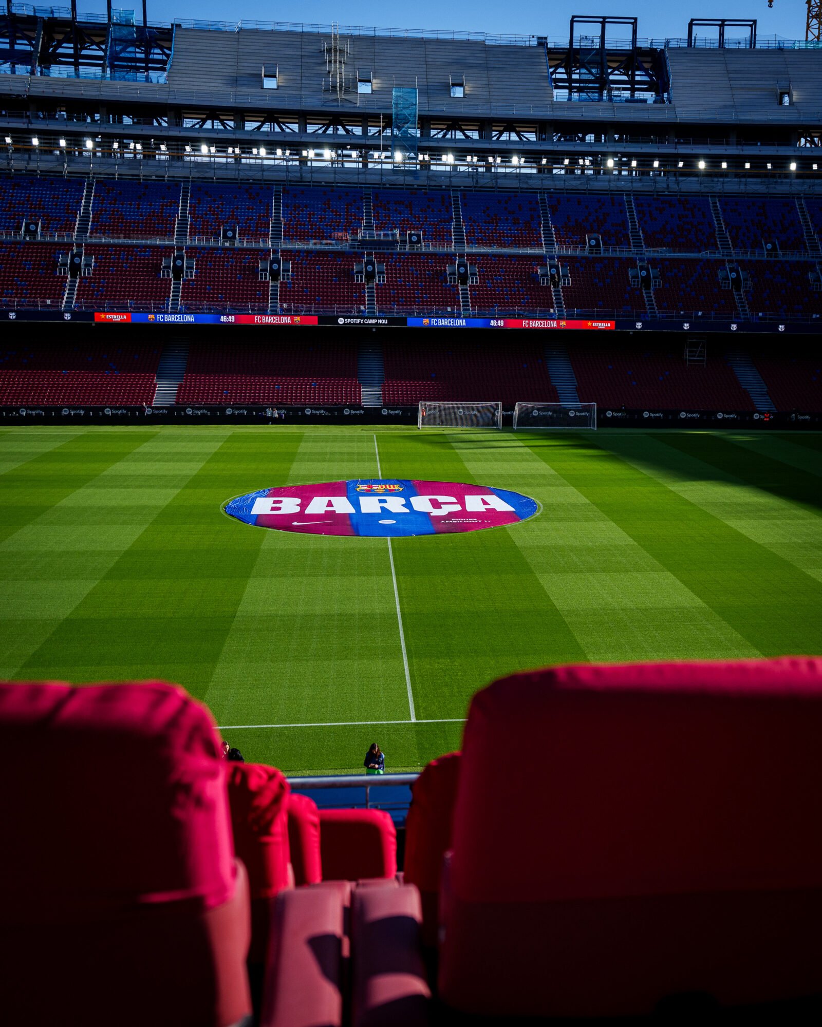 El césped del Camp Nou