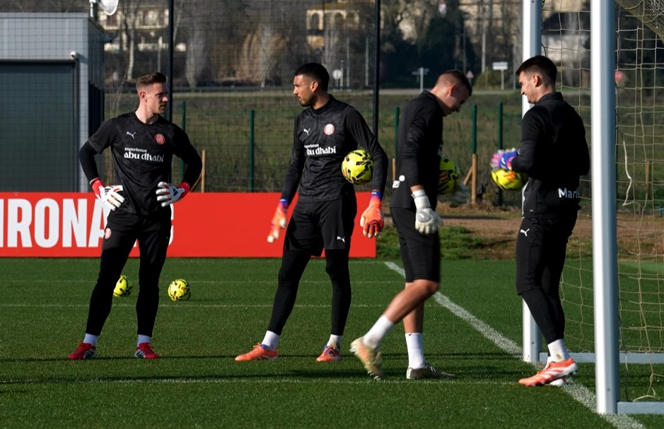 Primer entrenamiento de Ter Stegen con el Girona