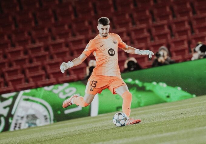 Joan García en el Camp Nou
