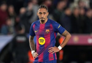 Raphinha ante el Atlético de Madrid