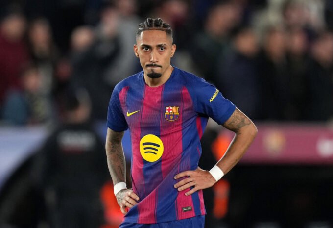 Raphinha ante el Atlético de Madrid