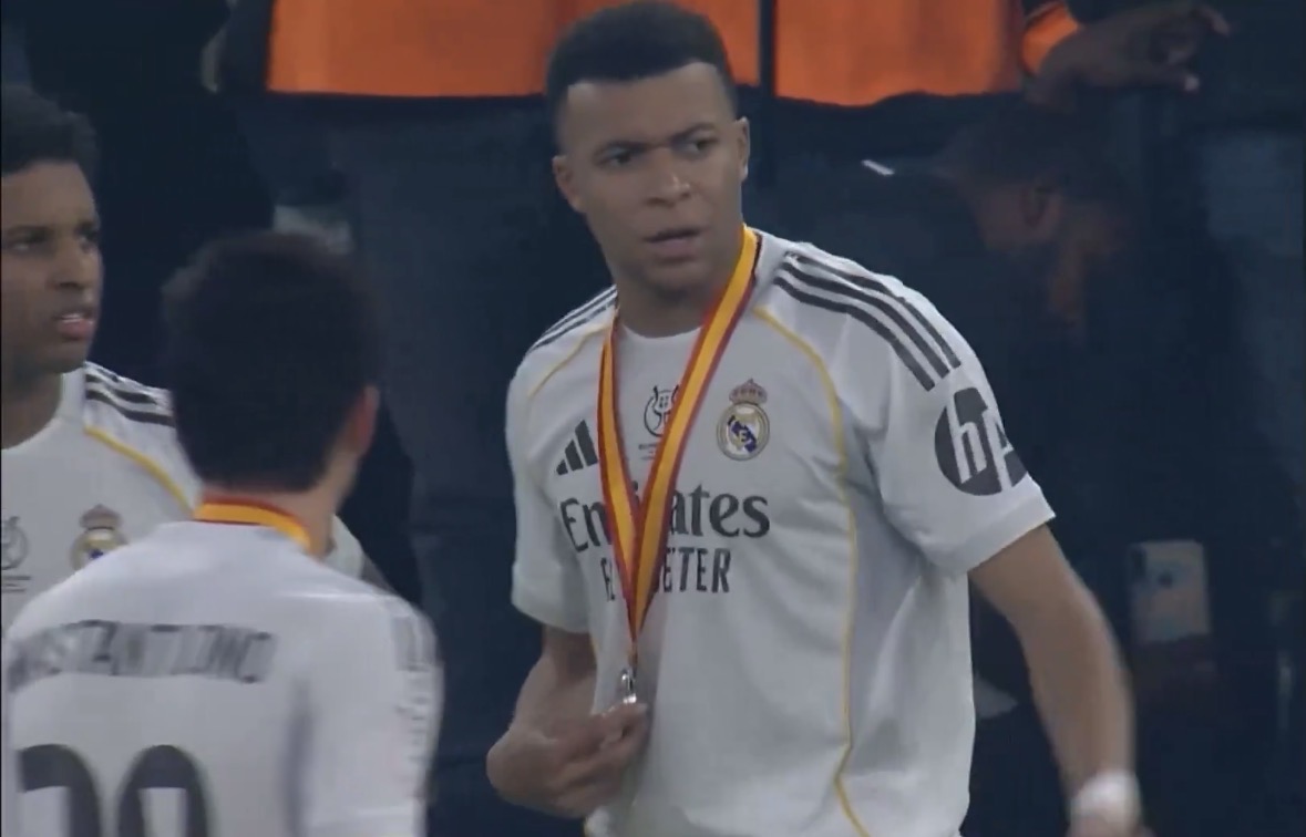 Kylian Mbappe en la Supercopa de España