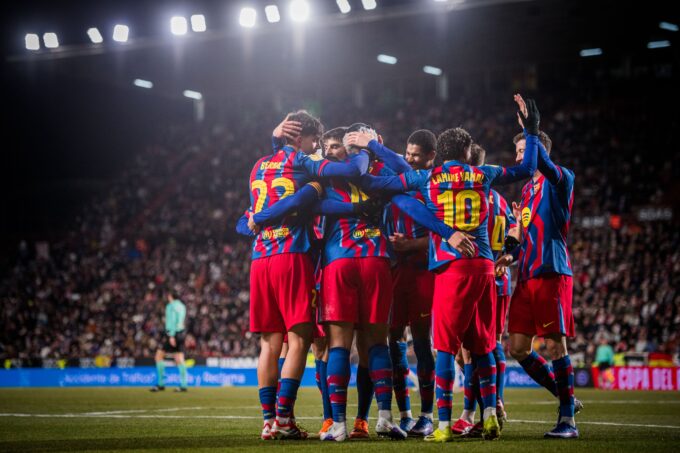 Jugadores del Barça en el Carlos Belmonte