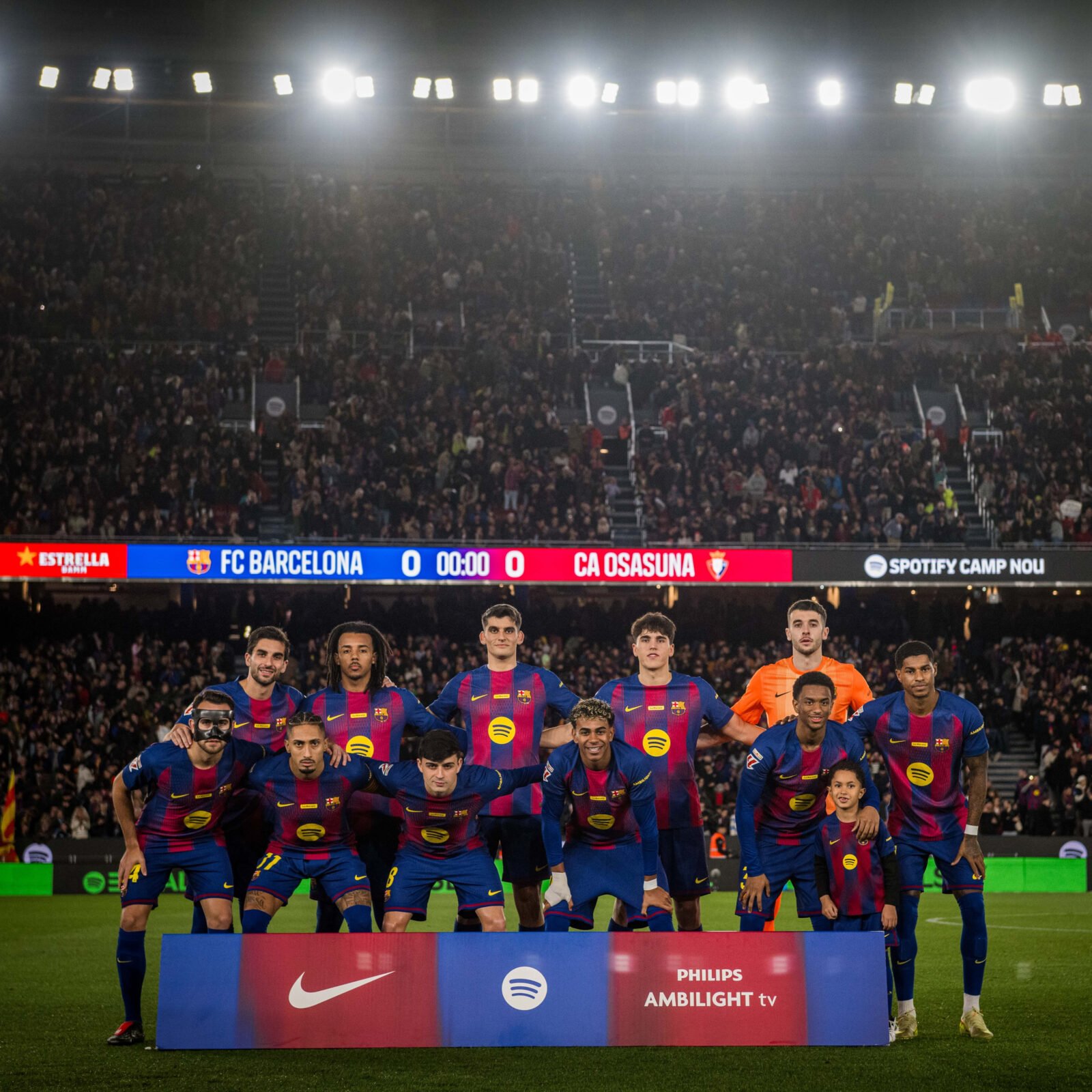 Once titular del Barça ante el Osasuna en el Camp Nou