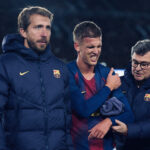 Dani Olmo tras su lesión en el hombro