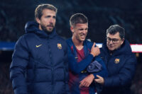 Dani Olmo tras su lesión en el hombro