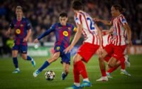 Pedri ante el Atlético de Madrid