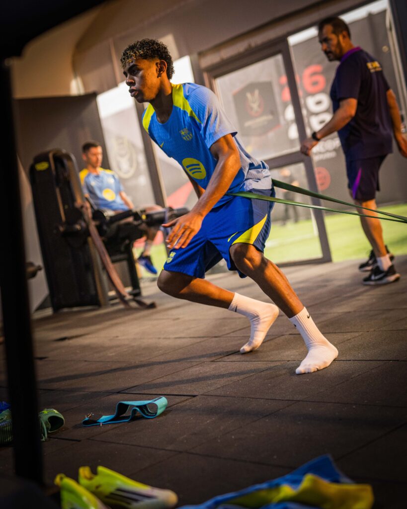 Lamine en el gimnasio