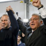 Joan Laporta y Hansi Flick.